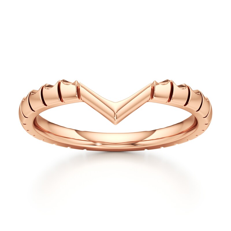 Main Image 1 of J'Lure Contour Wedding Band 18K Rose Gold