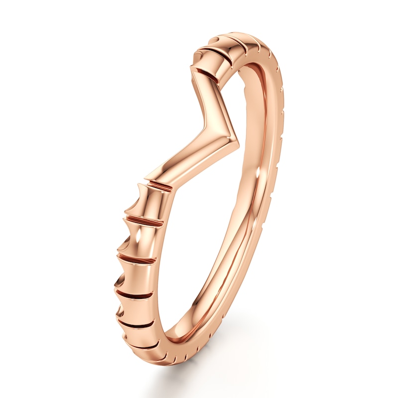 Main Image 4 of J'Lure Contour Wedding Band 18K Rose Gold