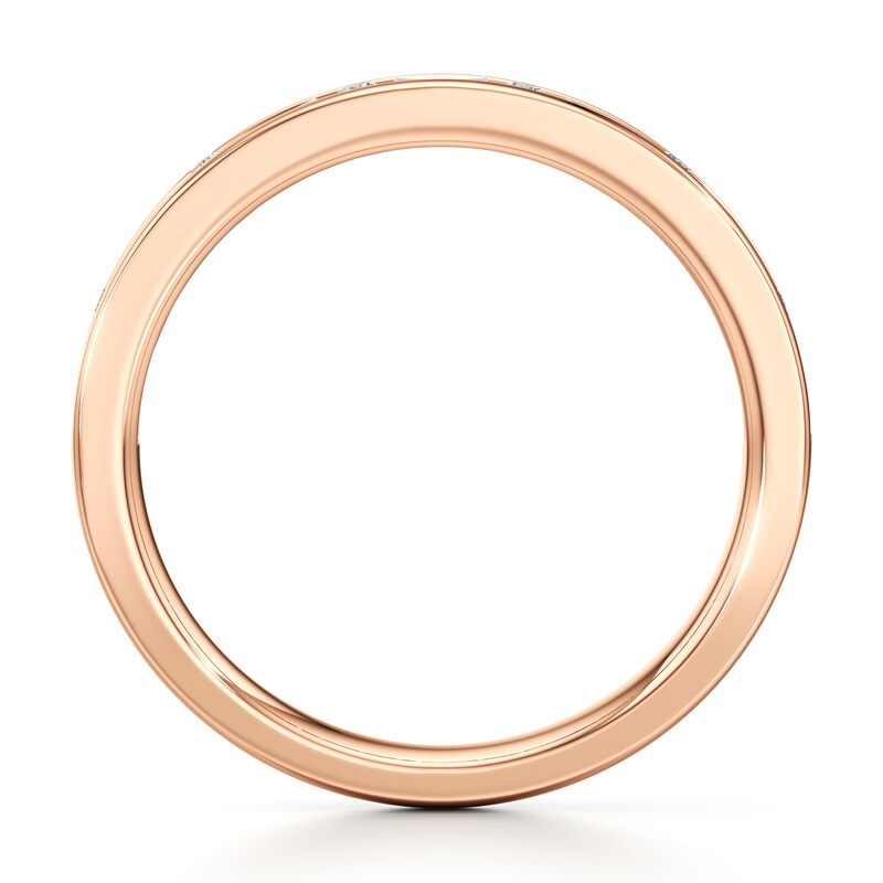 Main Image 2 of J'Lure Baguette & Round-Cut Lab-Grown Diamond Wedding Band 3/8 ct tw 18K Rose Gold