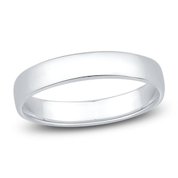 Comfort Fit Wedding Band 10K White Gold 4mm Size 7