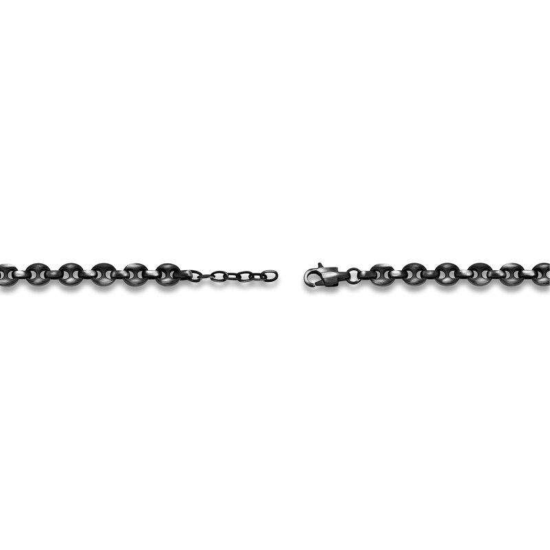 Main Image 3 of Men's Mariner Chain Bracelet 7.5mm Antique Finish Stainless Steel 8.25"