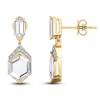 Thumbnail Image 1 of J'Lure Hexagon Portrait-Cut & Hexagon Baguette-Cut Lab-Grown Diamond Dangle Earrings 2-7/8 ct tw 14K Yellow Gold