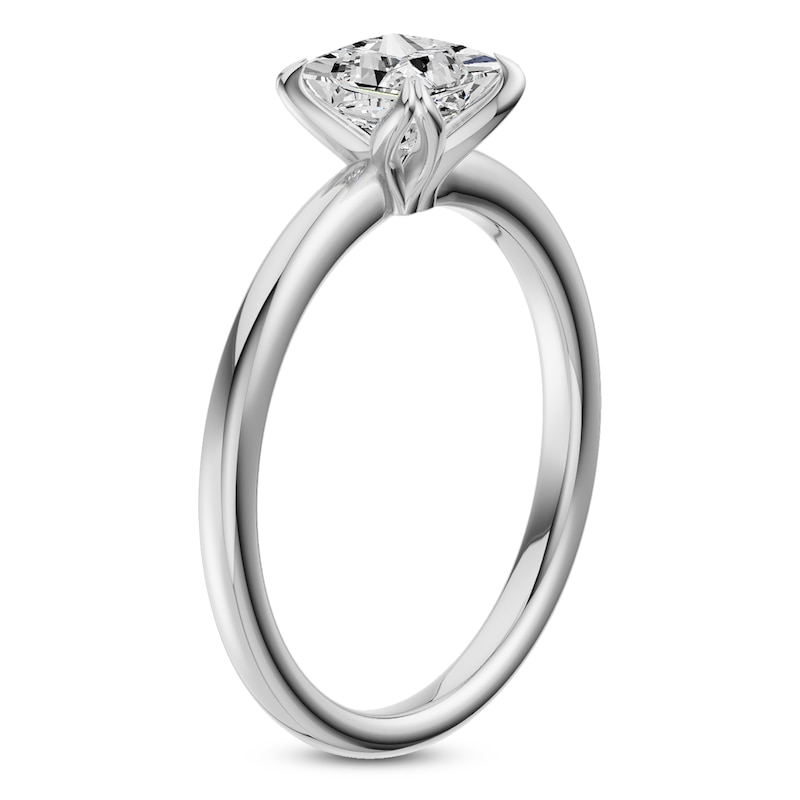 Main Image 2 of Certified Princess-Cut Diamond Solitaire Engagement Ring 1 ct tw 14K White Gold (I1/I)