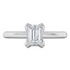 Thumbnail Image 3 of Certified Emerald-Cut Diamond Solitaire Engagement Ring 1 ct tw 18K White Gold (SI2/G)
