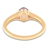 Thumbnail Image 4 of Oval-Cut Natural Tanzanite & Diamond Ring 1/15 ct tw 10K Yellow Gold