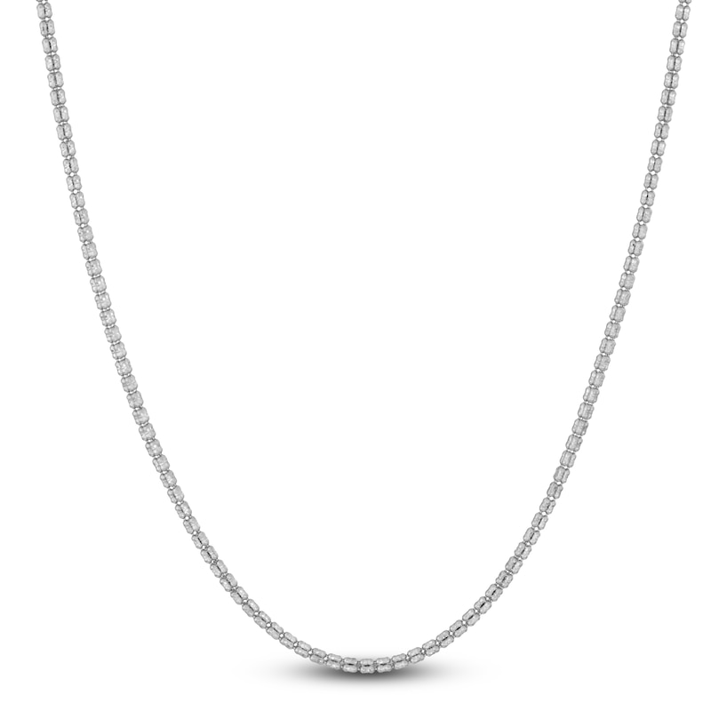 Main Image 1 of Ice Chain Necklace 2.6mm Solid 14K White Gold 18"