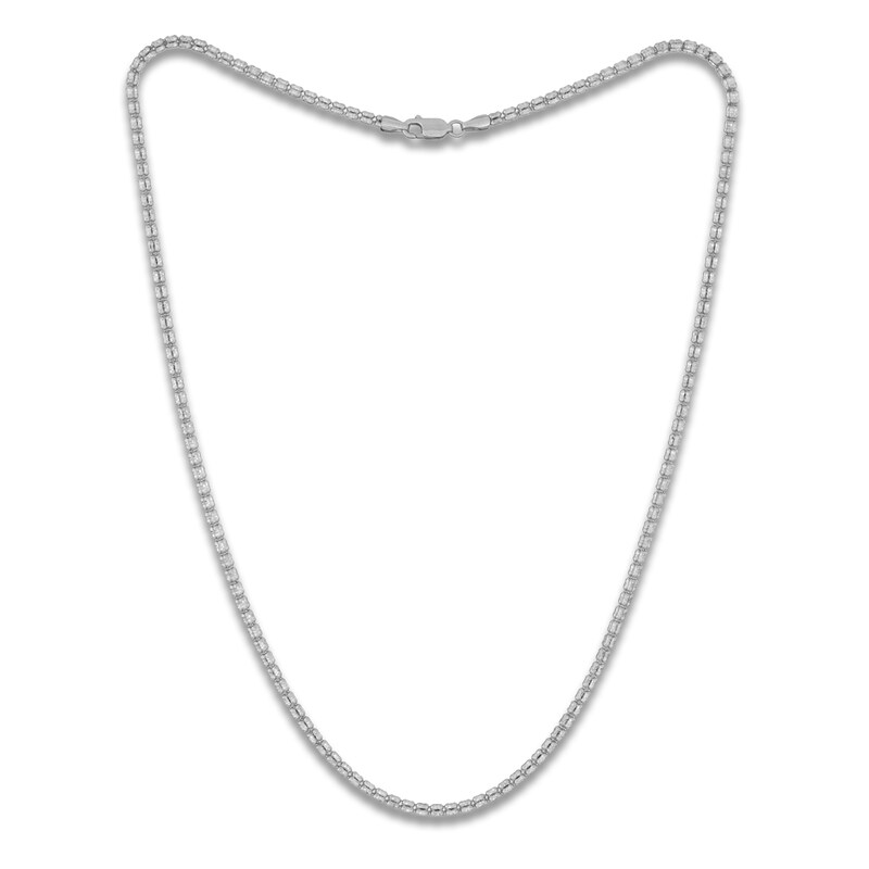 Main Image 3 of Ice Chain Necklace 2.6mm Solid 14K White Gold 18"