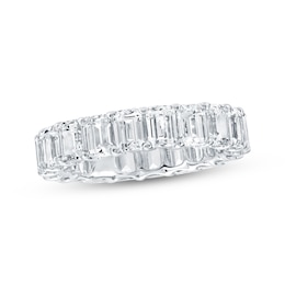 Emerald-Cut Lab-Grown Diamond Eternity Band 5-3/4 - 6-7/8 ct tw 14K White Gold