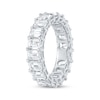 Thumbnail Image 2 of Emerald-Cut Lab-Grown Diamond Eternity Band 5-3/4 - 6-7/8 ct tw 14K White Gold