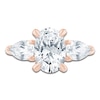 Thumbnail Image 3 of Pnina Tornai Oval-Cut & Pear-Shaped Lab-Grown Diamond Three-Stone Engagement Ring 3-1/4 ct tw 14K Rose Gold