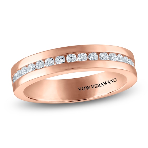 Vera Wang VOW Diamond Channel-Set Wedding Band 3/8 ct tw 14K Rose Gold