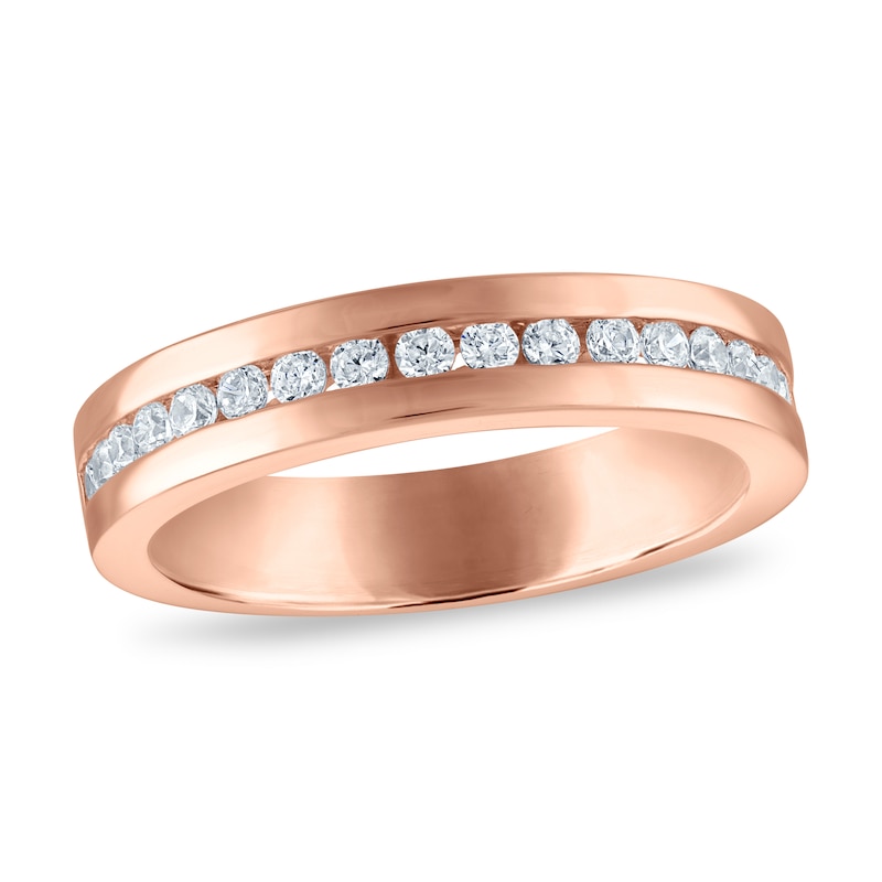 Main Image 1 of Vera Wang VOW Diamond Channel-Set Wedding Band 3/8 ct tw 14K Rose Gold