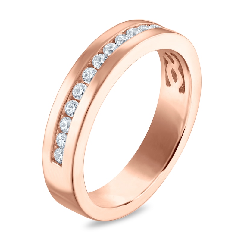 Main Image 2 of Vera Wang VOW Diamond Channel-Set Wedding Band 3/8 ct tw 14K Rose Gold