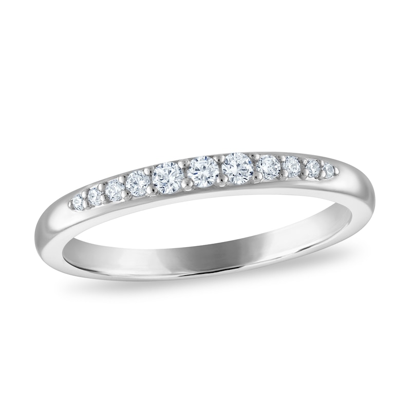 Main Image 1 of Vera Wang VOW Diamond Graduated Wedding Band 1/6 ct tw 14K White Gold