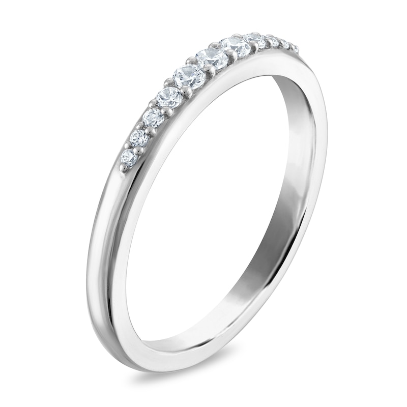 Main Image 2 of Vera Wang VOW Diamond Graduated Wedding Band 1/6 ct tw 14K White Gold