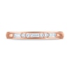 Thumbnail Image 3 of Vera Wang VOW Baguette & Round-Cut Diamond Wedding Band 1/5 ct tw 14K Rose Gold