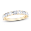 Thumbnail Image 1 of Round & Emerald-Cut Lab-Grown Diamond Alternating Anniversary Ring 2-1/8 ct tw 14K Yellow Gold