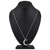 Thumbnail Image 5 of Bezel-Set Natural Blue Sapphire & Diamond Crescent Moon Necklace 1/4 ct tw 10K White Gold 18"