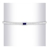 Thumbnail Image 3 of Baguette-Cut Natural Blue Sapphire & Diamond Bracelet 3/4 ct tw 10K White Gold 7"