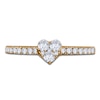Thumbnail Image 1 of Multi-Diamond Heart Promise Ring 3/8 ct tw 10K Yellow Gold