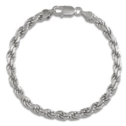 Rope Chain Bracelet 5.6mm Solid Sterling Silver 8.25"