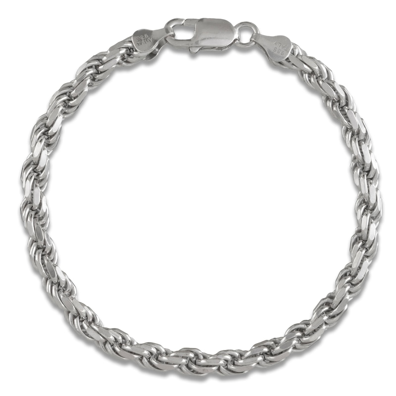 Main Image 1 of Rope Chain Bracelet 5.6mm Solid Sterling Silver 8.25"