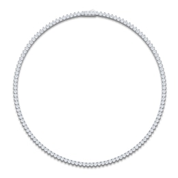Lab-Grown Diamond Tennis Necklace 15 ct tw 14K White Gold 17"
