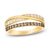 Thumbnail Image 1 of Le Vian Chocolate Diamond Two-Row Ring 1/2 ct tw 14K Honey Gold