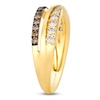 Thumbnail Image 2 of Le Vian Chocolate Diamond Two-Row Ring 1/2 ct tw 14K Honey Gold