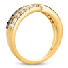 Thumbnail Image 3 of Le Vian Chocolate Diamond Two-Row Ring 1/2 ct tw 14K Honey Gold
