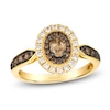 Thumbnail Image 1 of Le Vian Chocolate Diamonds Oval Double Halo Ring 3/4 ct tw 14K Honey Gold