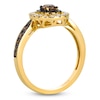 Thumbnail Image 2 of Le Vian Chocolate Diamonds Oval Double Halo Ring 3/4 ct tw 14K Honey Gold