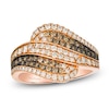 Thumbnail Image 1 of Le Vian Chocolate Ombré Diamond Swirl Ring 7/8 ct tw 14K Strawberry Gold