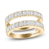 Thumbnail Image 1 of Vera Wang VOW Baguette & Round-Cut Lab-Grown Diamond Enhancer Ring 1-1/2 ct tw 14K Yellow Gold