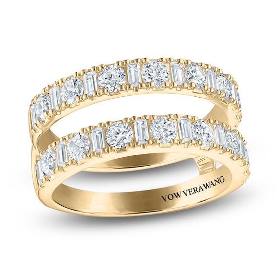 Vera Wang VOW Baguette & Round-Cut Lab-Grown Diamond Enhancer Ring 1-1/2 ct tw 14K Yellow Gold