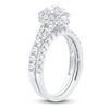 Thumbnail Image 2 of Diamond Halo Bridal Set 1-1/2 ct tw Oval/Round 14K White Gold