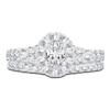 Thumbnail Image 3 of Diamond Halo Bridal Set 1-1/2 ct tw Oval/Round 14K White Gold