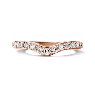 Chosen Diamond Contour Anniversary Band 1/4 ct tw Round 14K Rose Gold