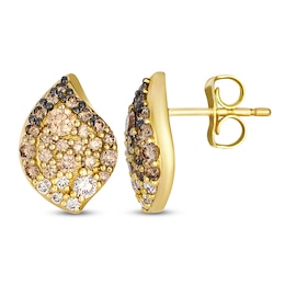 Le Vian Chocolate Diamond Earrings 3/4 ct tw 14K Honey Gold