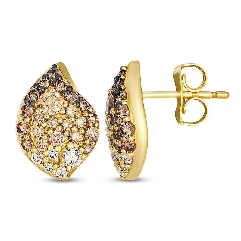 Main Image 1 of Le Vian Chocolate Diamond Earrings 3/4 ct tw 14K Honey Gold