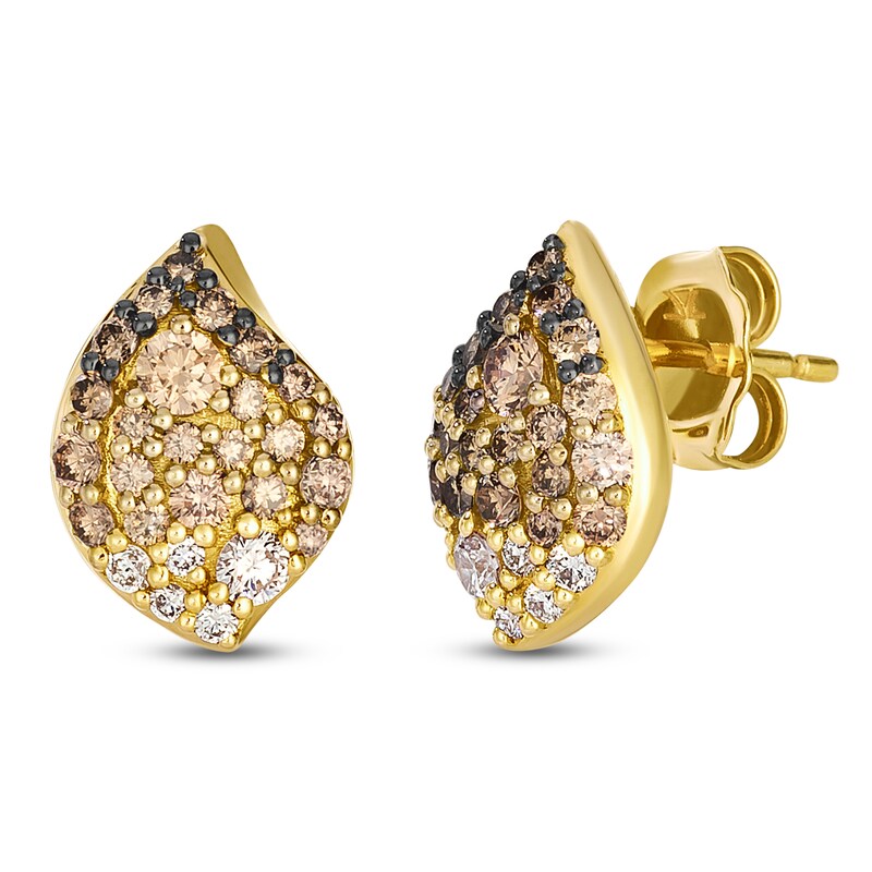 Main Image 2 of Le Vian Chocolate Diamond Earrings 3/4 ct tw 14K Honey Gold