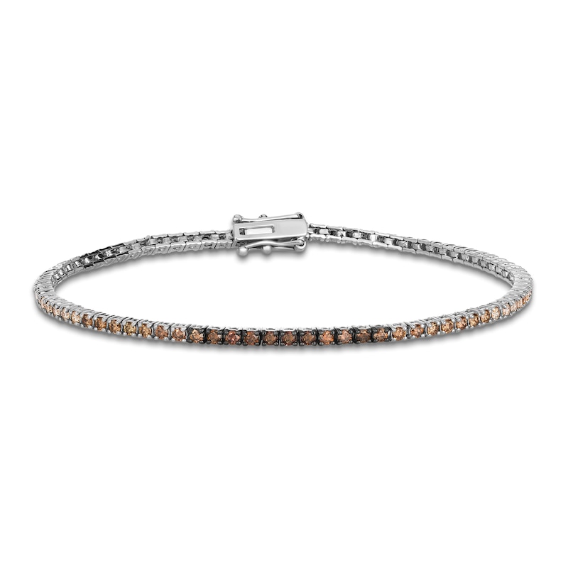 Main Image 1 of Le Vian Chocolate Ombré Diamond Tennis Bracelet 1-3/4 ct tw 14K Vanilla Gold 7"
