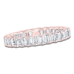 Certified Emerald-Cut Diamond Anniversary Band 2 to 2-3/8 ct tw 14K Rose Gold