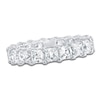 Thumbnail Image 1 of Certified Princess-Cut Diamond Eternity Band 4-7/8 to 6-1/3 ct tw Platinum