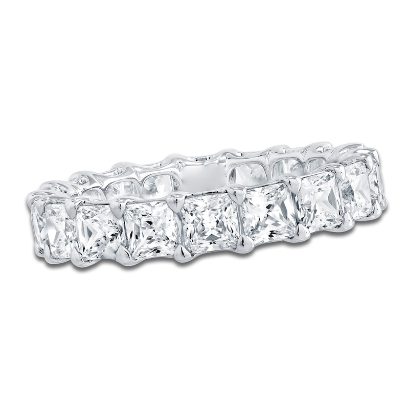 Main Image 1 of Certified Princess-Cut Diamond Eternity Band 4-7/8 to 6-1/3 ct tw Platinum