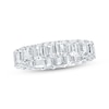 Thumbnail Image 1 of Emerald-Cut Lab-Grown Diamond Eternity Band 5-3/4 to 6-7/8 ct tw 14K White Gold