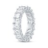 Thumbnail Image 2 of Emerald-Cut Lab-Grown Diamond Eternity Band 5-3/4 to 6-7/8 ct tw 14K White Gold