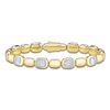 Thumbnail Image 1 of Shy ICON Lumeria Baguette & Round-Cut Diamond Pillow Link Bangle Bracelet 3/8 ct tw 14K Yellow Gold B22001084V4ZS