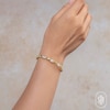 Thumbnail Image 4 of Shy ICON Lumeria Baguette & Round-Cut Diamond Pillow Link Bangle Bracelet 3/8 ct tw 14K Yellow Gold B22001084V4ZS