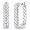 Thumbnail Image 1 of Shy Creation Diamond Inside-Out Angled Hoop Earrings 2 ct tw 14K White Gold SC22009499V2H0.95